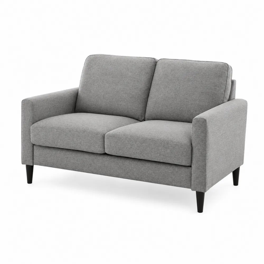 Sofa dwuosobowa z tkaniny poliestrowej Szary
