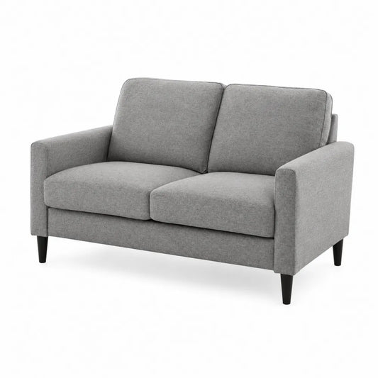 Sofa dwuosobowa z tkaniny poliestrowej Szary