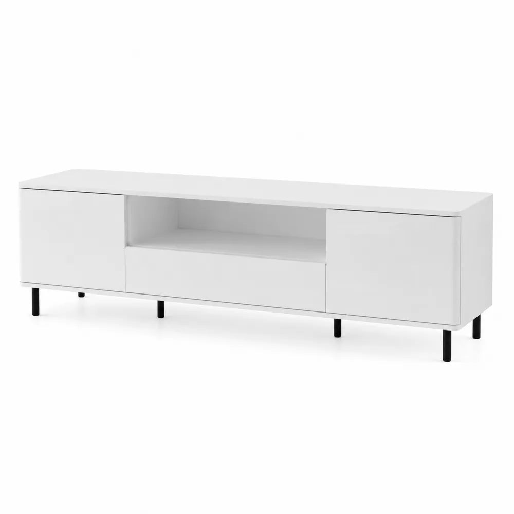 Szafka RTV z MDF Biała 150x40x45 cm